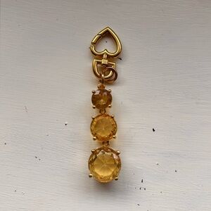 Juicy Couture Y2K Citrine 3 Gem Bag Charm